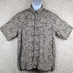 Paradise Coves* Men's Short Sleeve Button Down Curved Hem One Pocket Shirt~Large